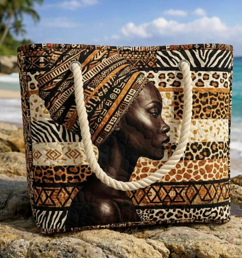 Handmade Beach Bag | Melanin Queensize