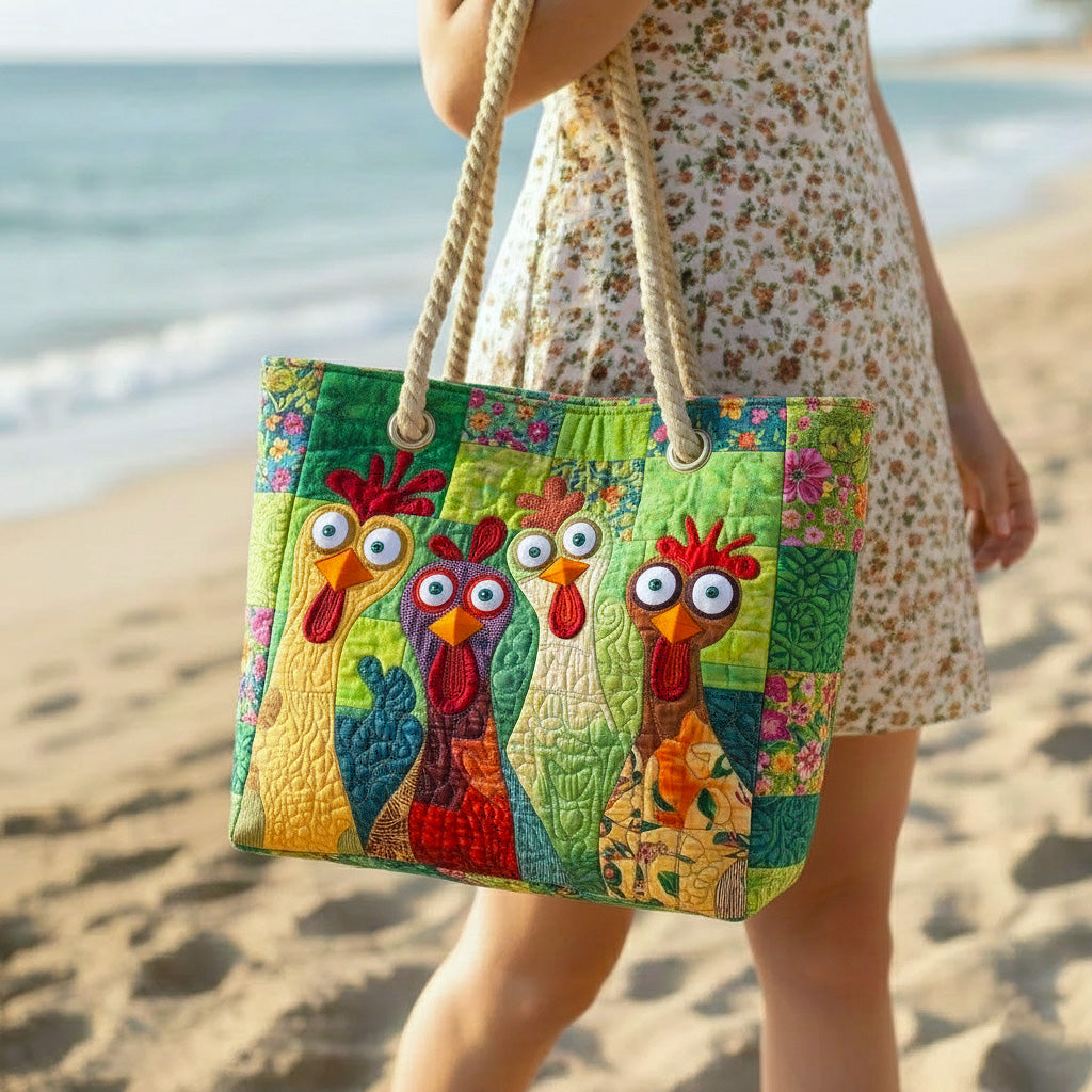 Handmade Beach Bag | Happy Chicken