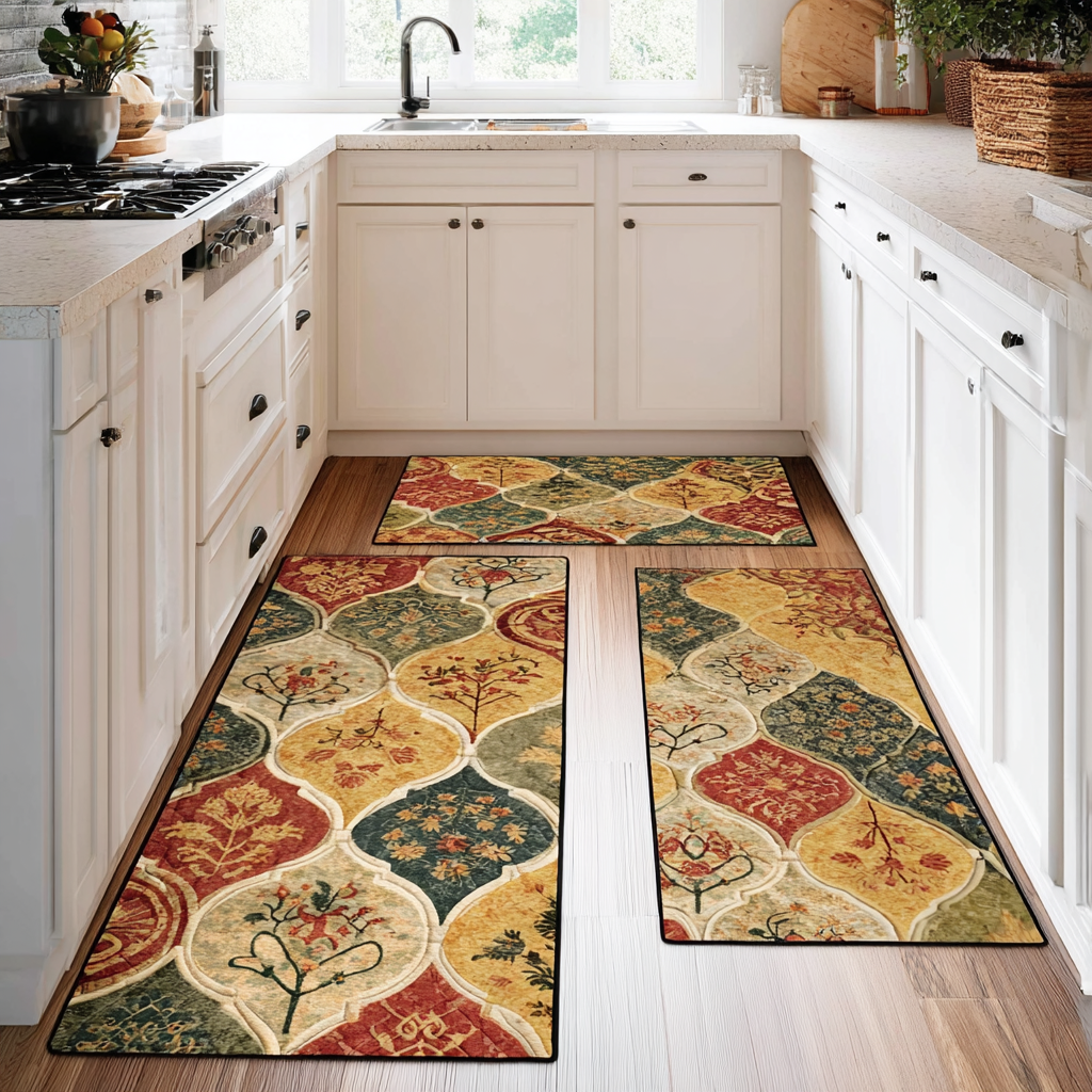 Non-Slip Kitchen Rug – Kitchen Mat Delicate Flowers