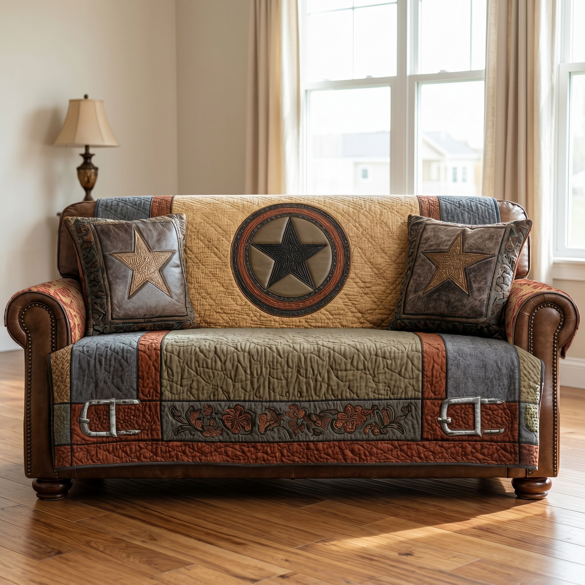 Quilted Sofa Cover with Texan Star