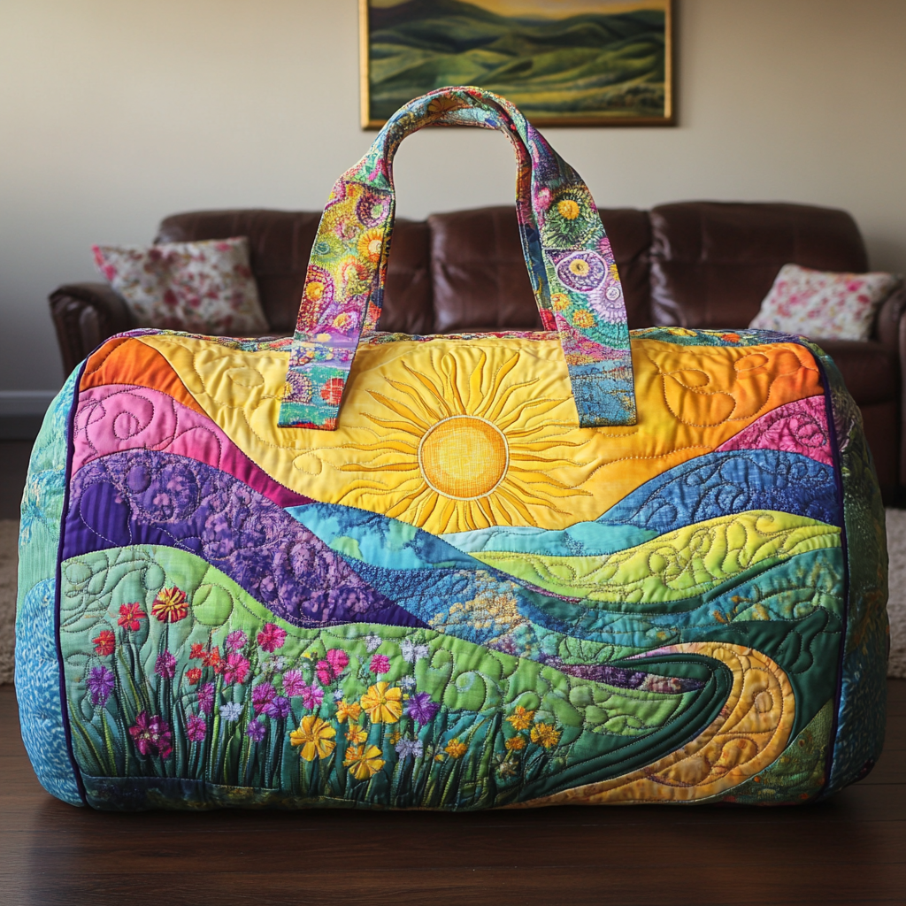 Quilted Travel Bag – Golden Horizon