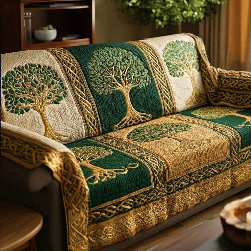 Quilted Sofa Cover – with Tree of Life