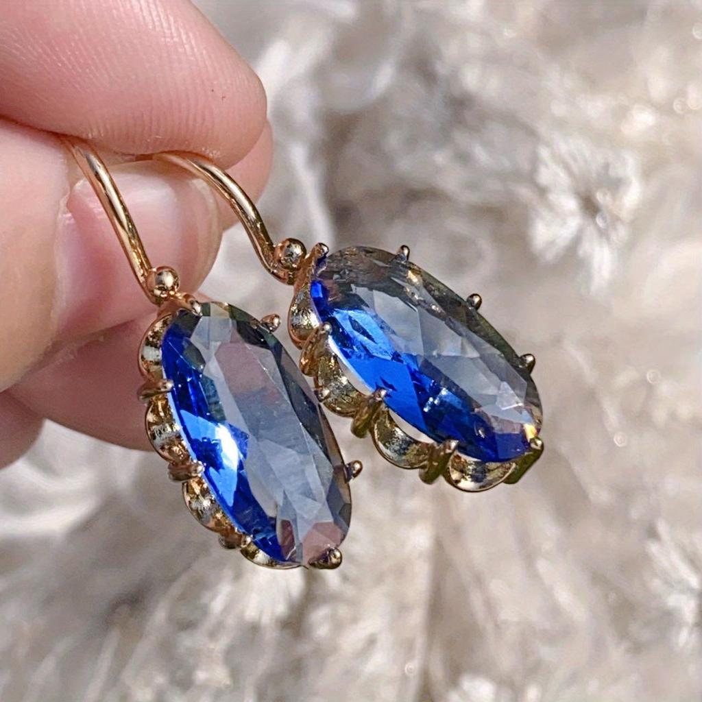 Blue Blossom Earrings | Gold
