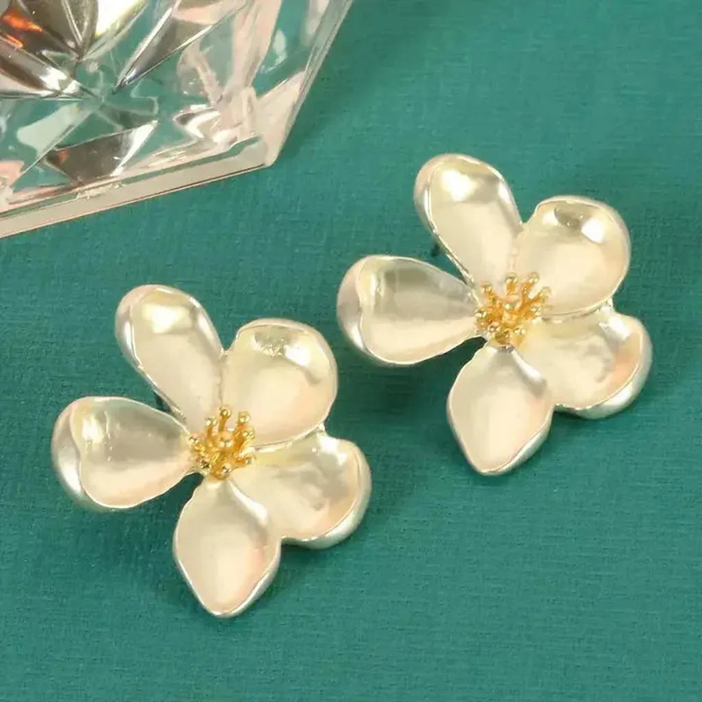 Gold Flower Earrings