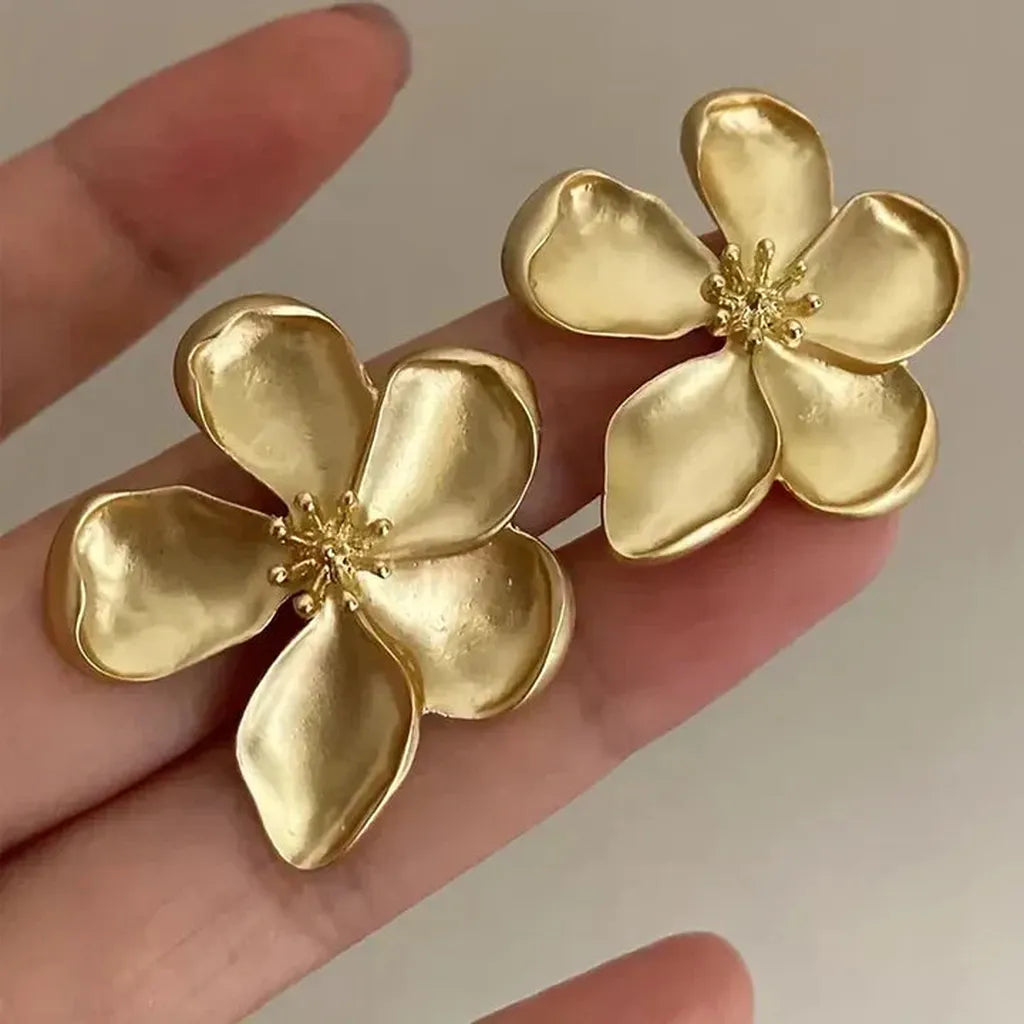 Gold Flower Earrings