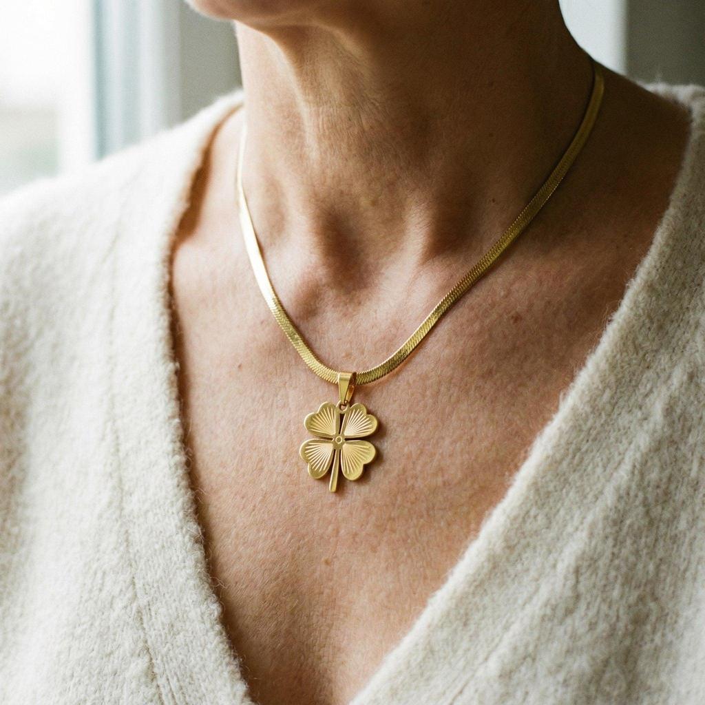 Gold Clover Necklace