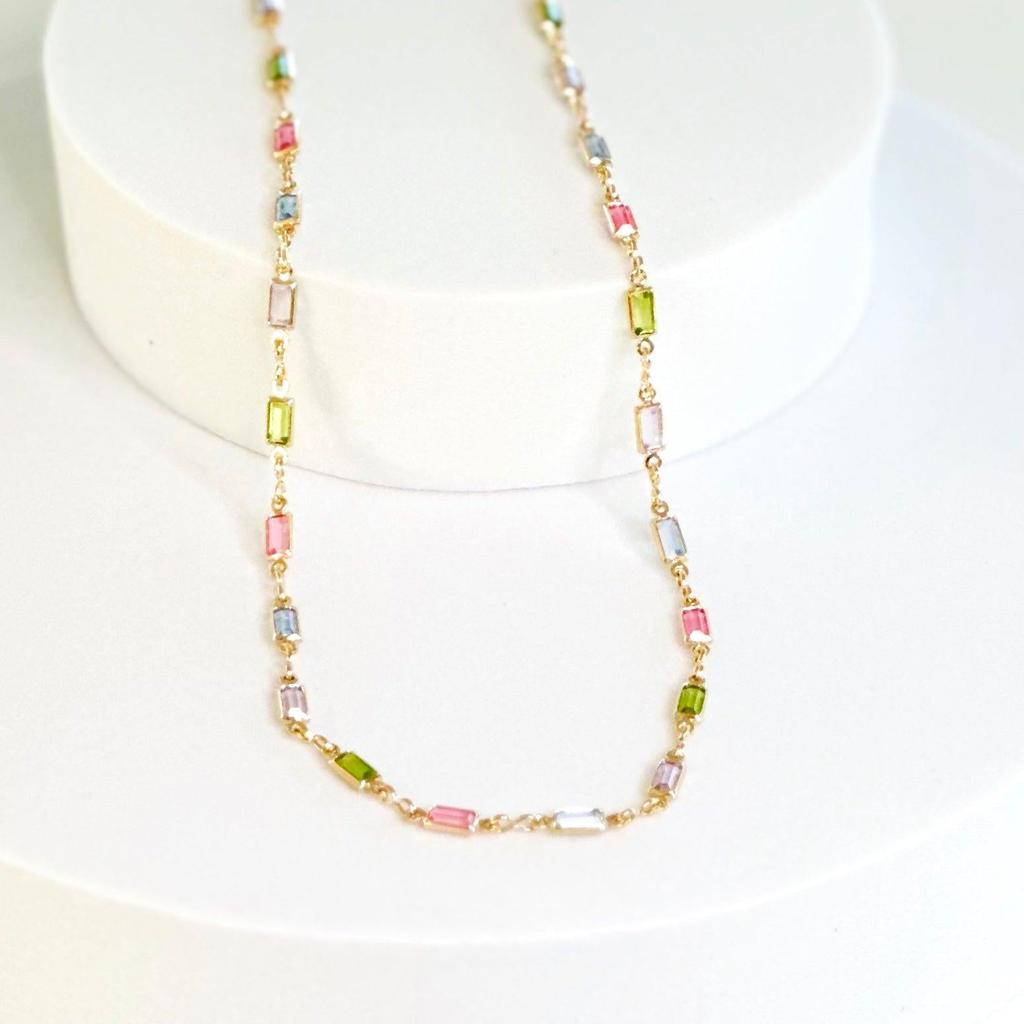 Isabella Necklace with Colourful Zirconia
