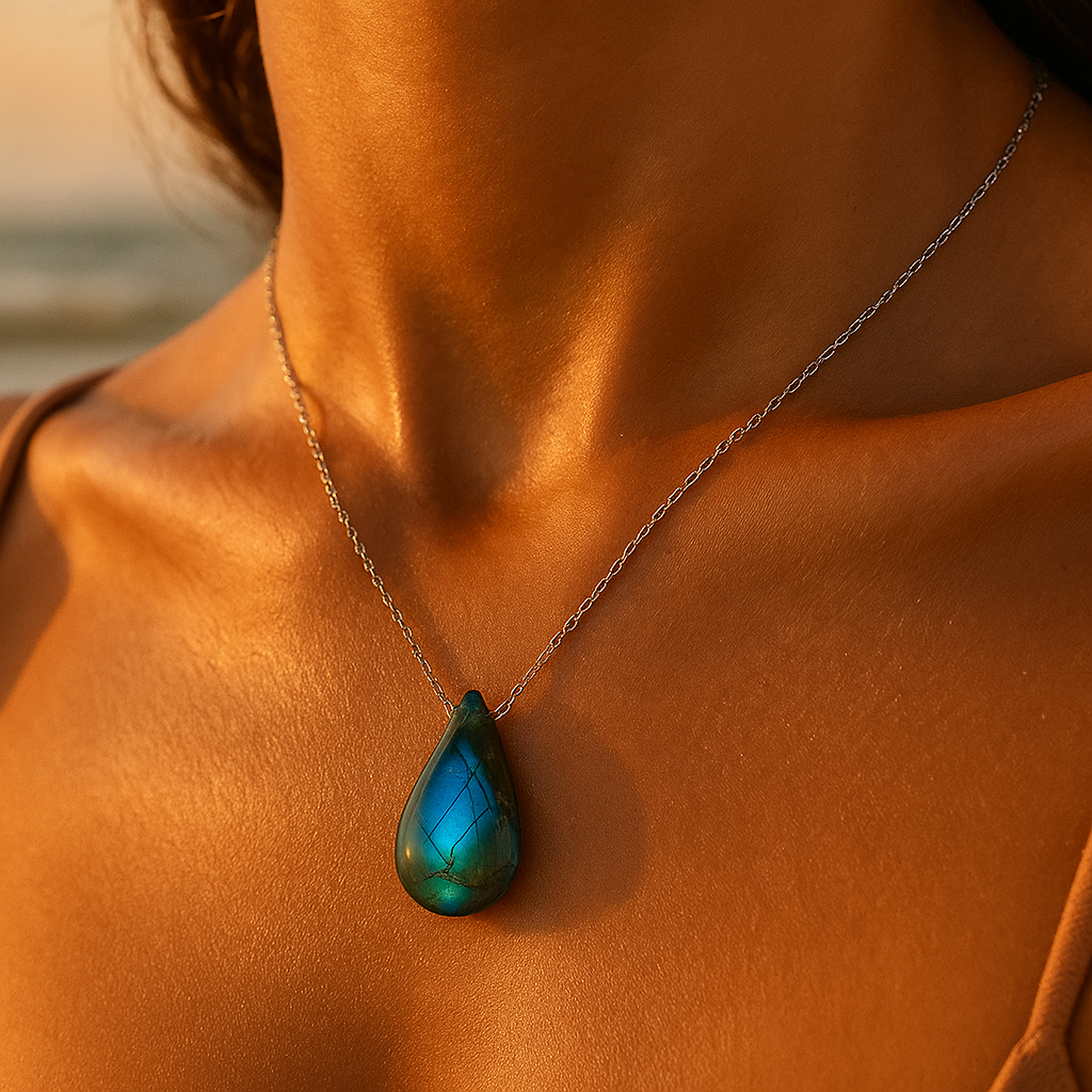 Necklace “Lagoon” with Labradorite