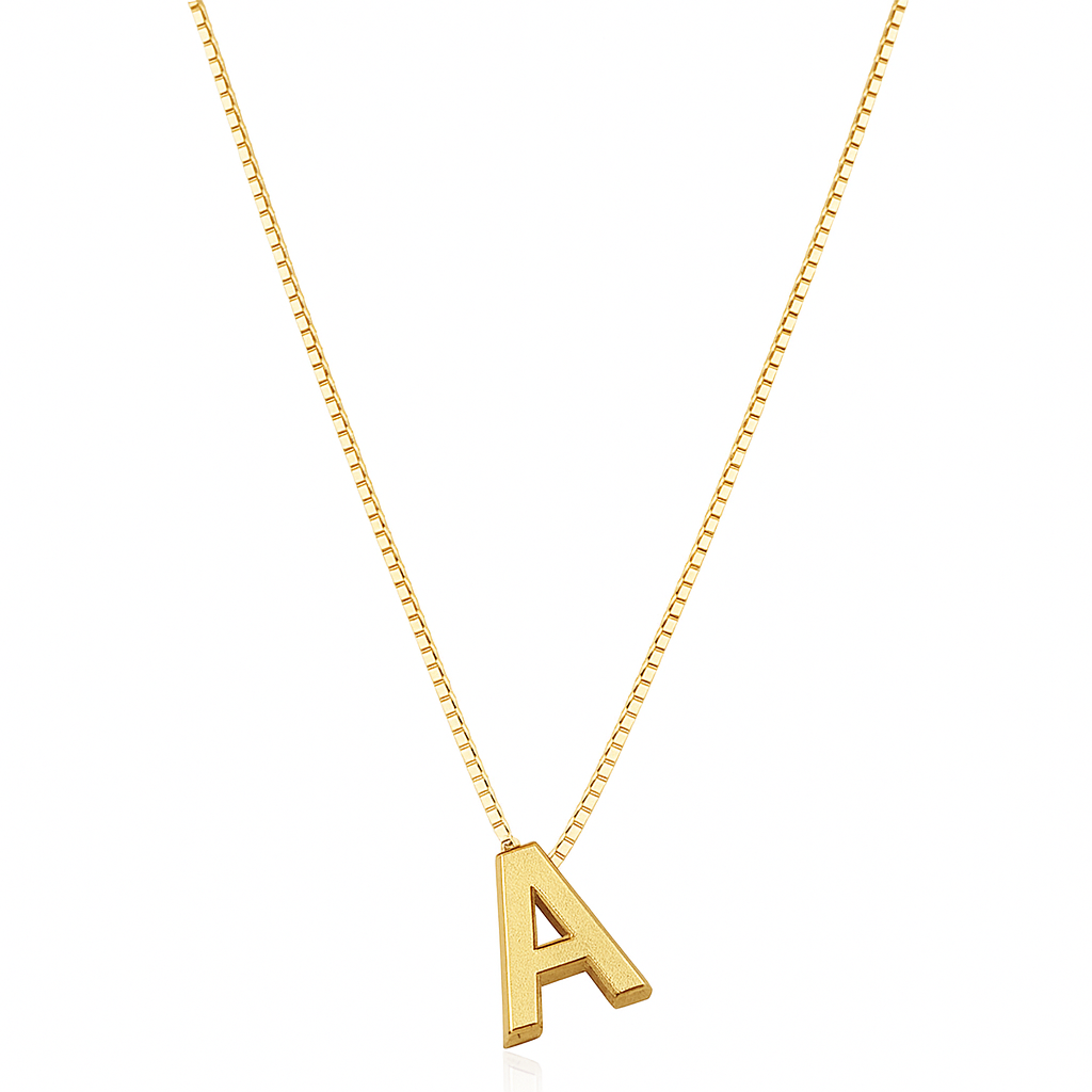 Necklace with Initial in Gold