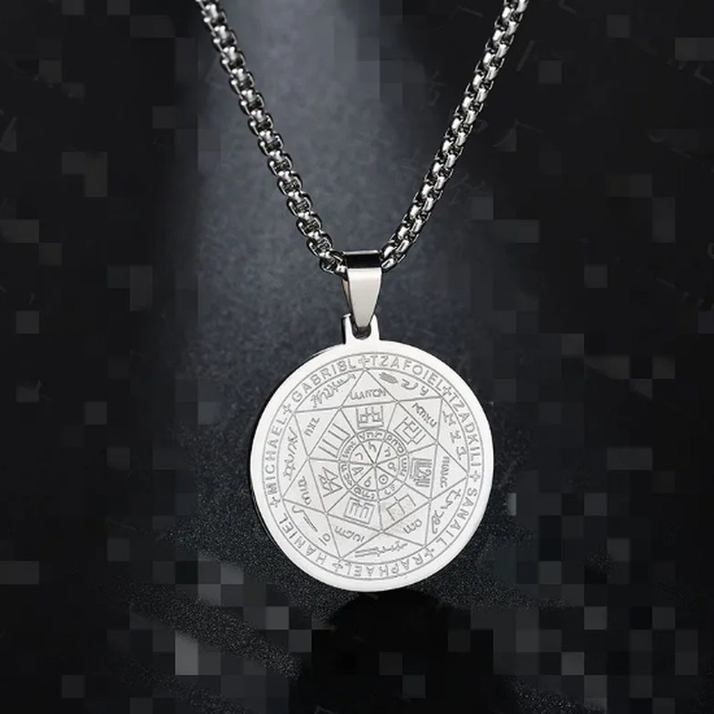 Necklace with Medal “Angel and Six Stars”