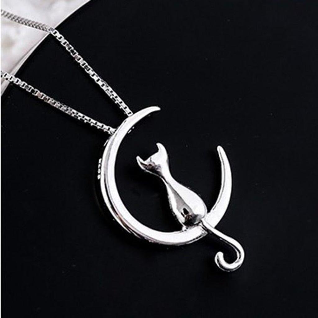 Necklace with Moon and Cat