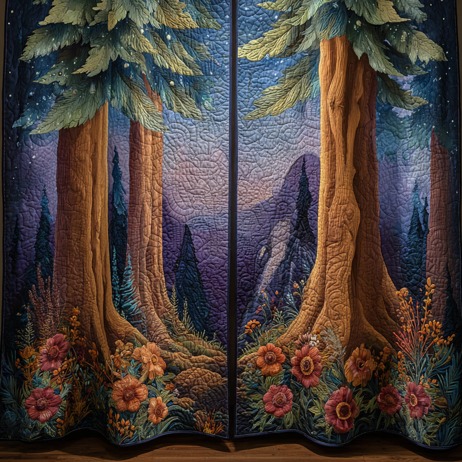 Quilted Curtains – Forest