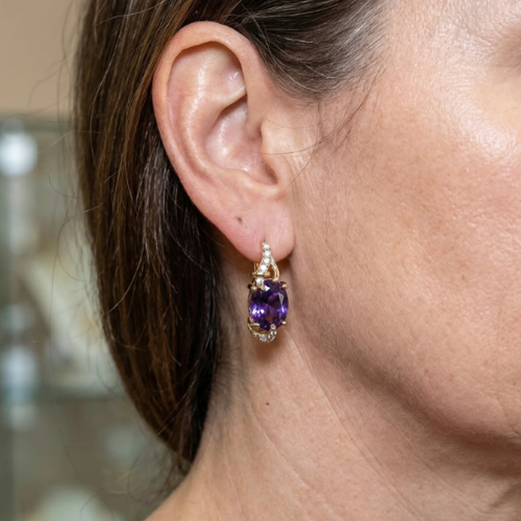 Drop Earrings “Imperial Dusk” | Rose Gold