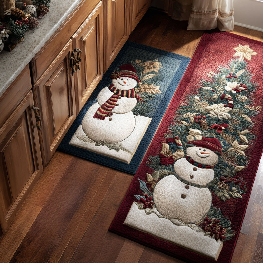 Non-Slip Kitchen Rug – Christmas Kitchen Rug Festive Frost