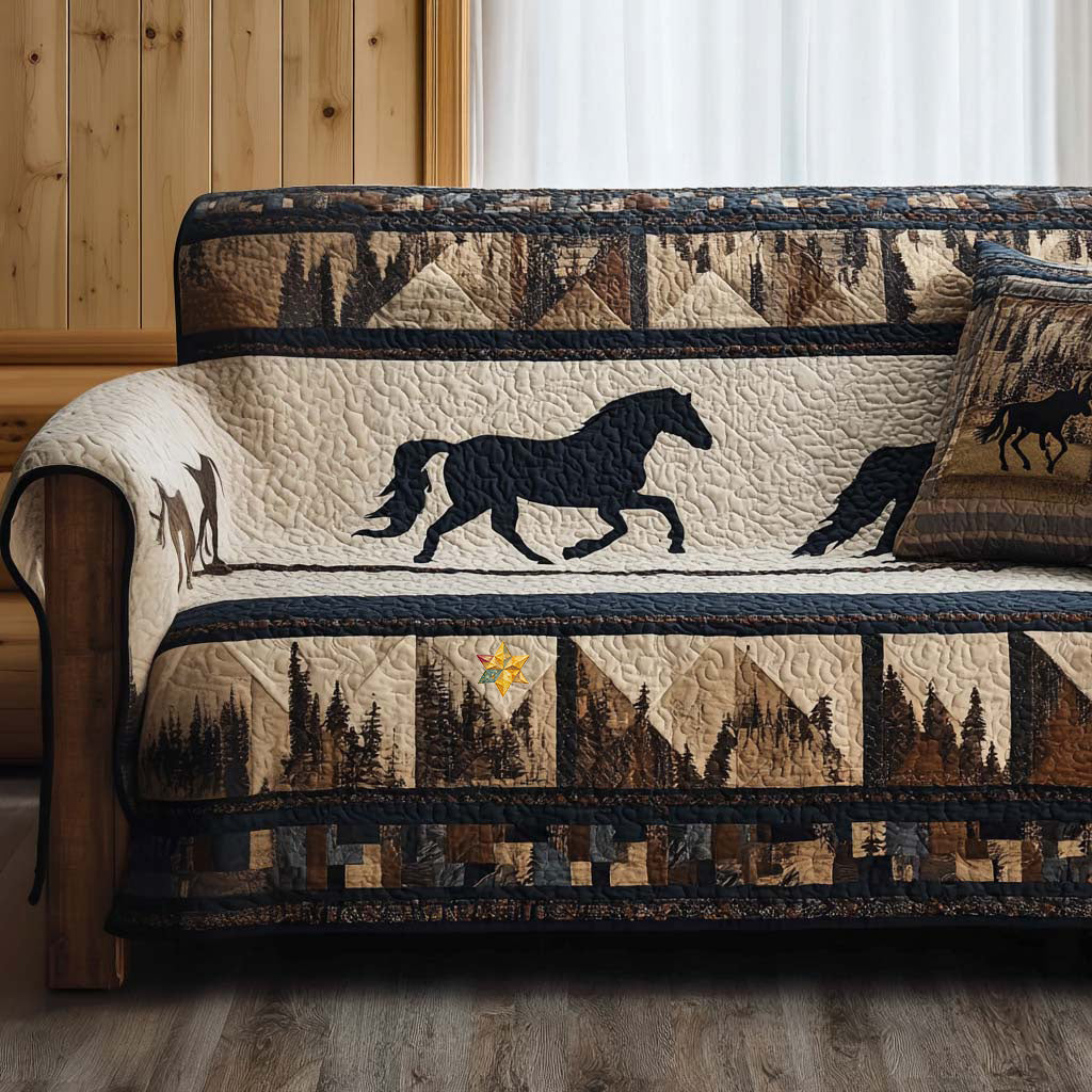 Quilted Sofa Cover in Western Style
