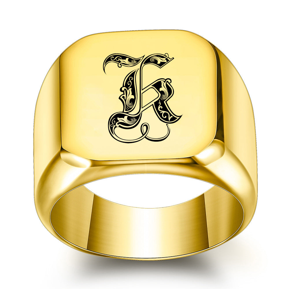 Classic Initial Ring | Gold