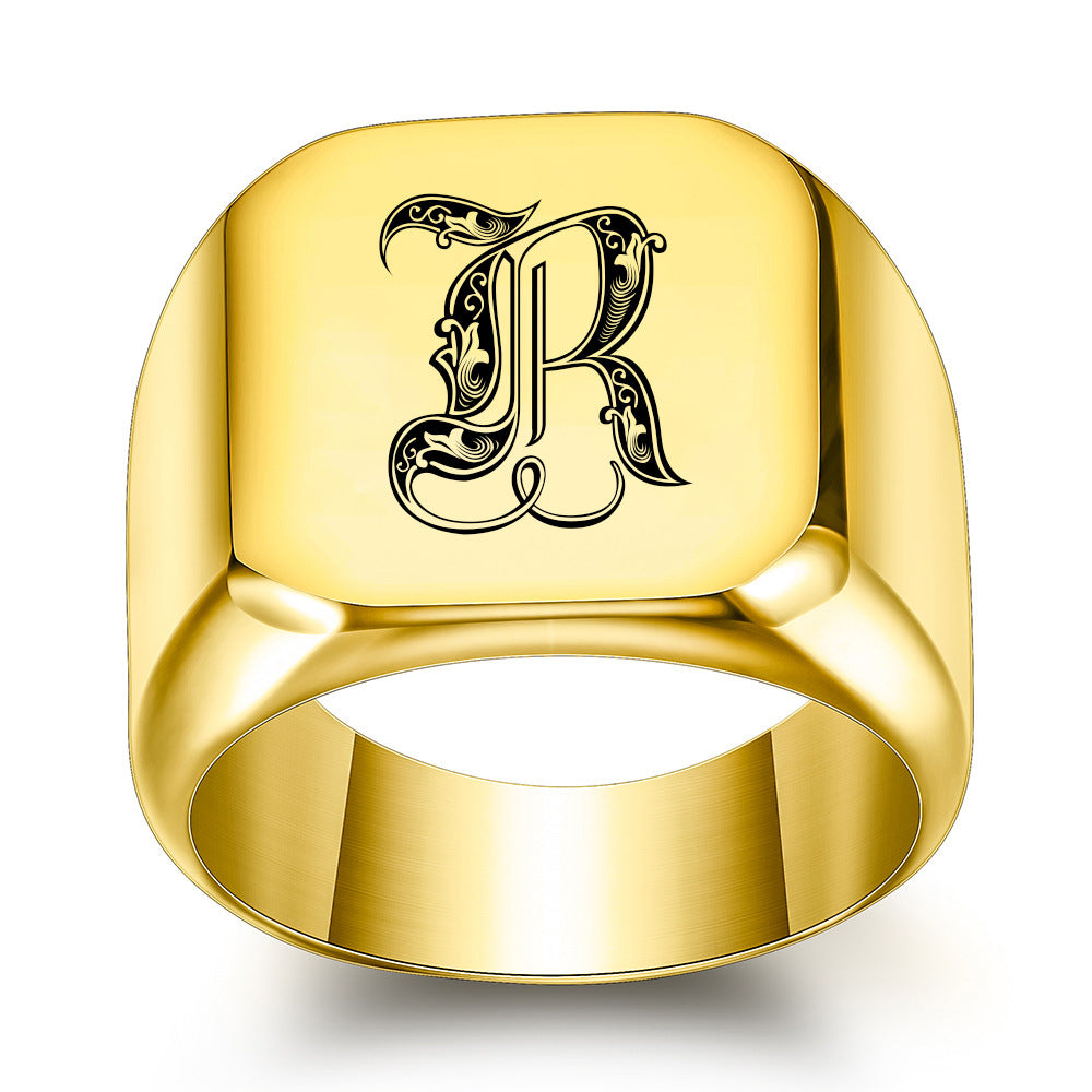 Classic Initial Ring | Gold