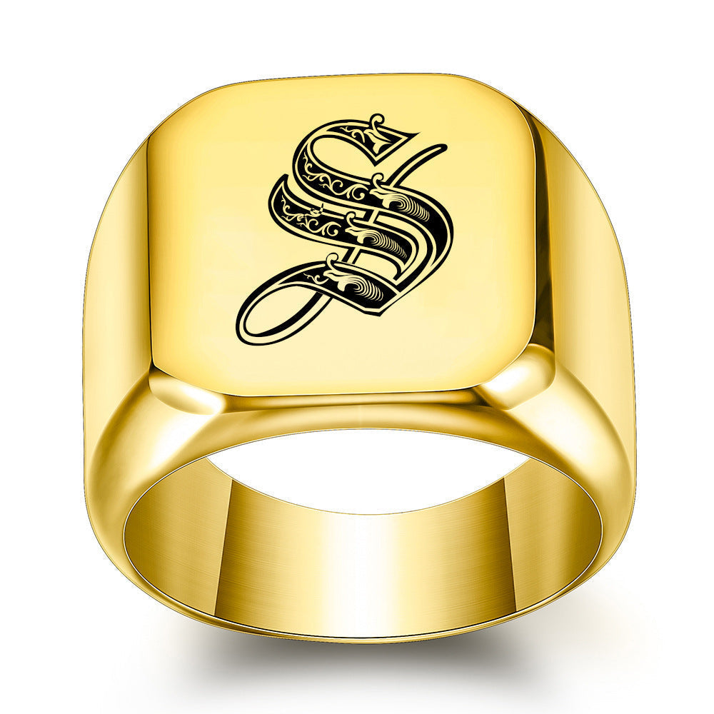 Classic Initial Ring | Gold