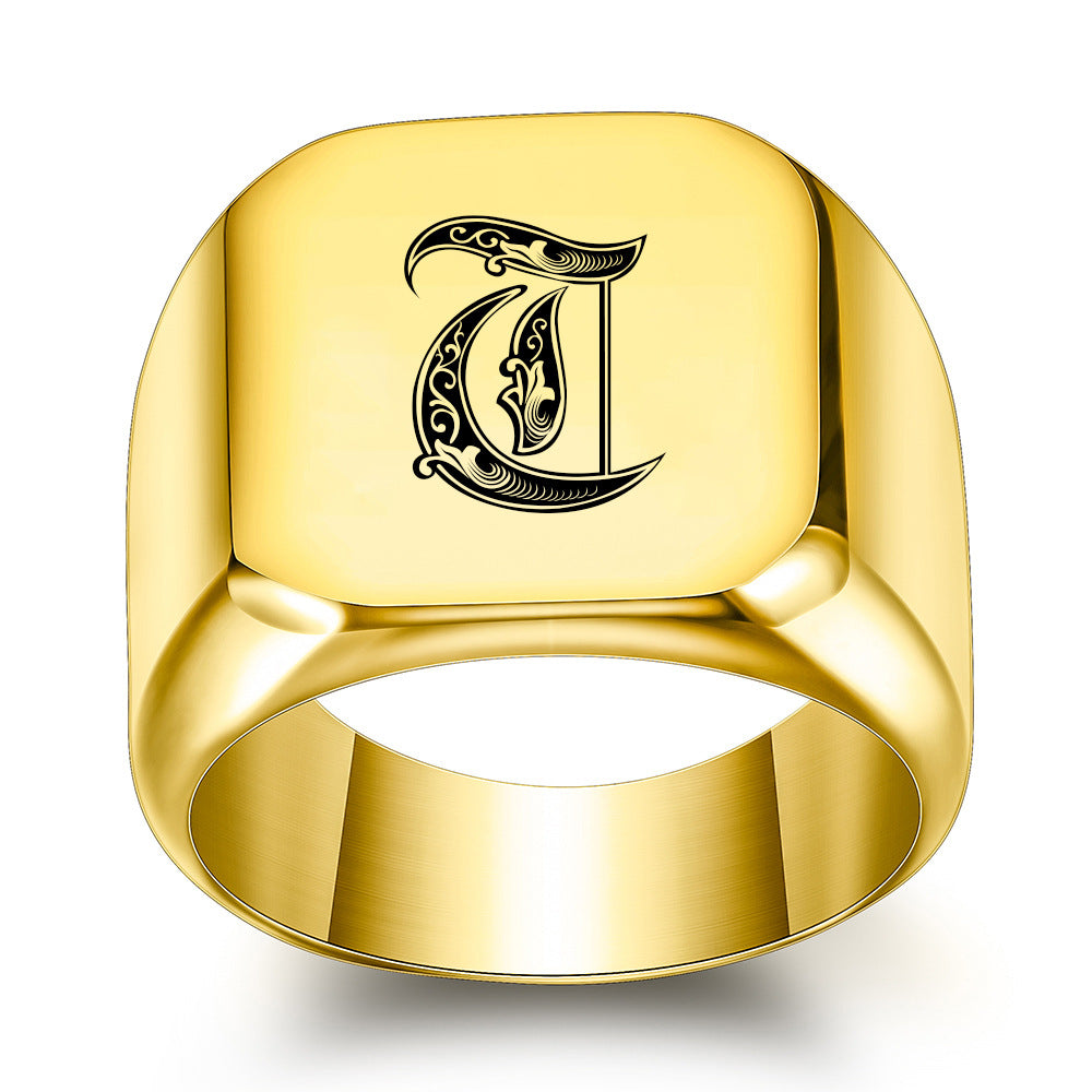 Classic Initial Ring | Gold