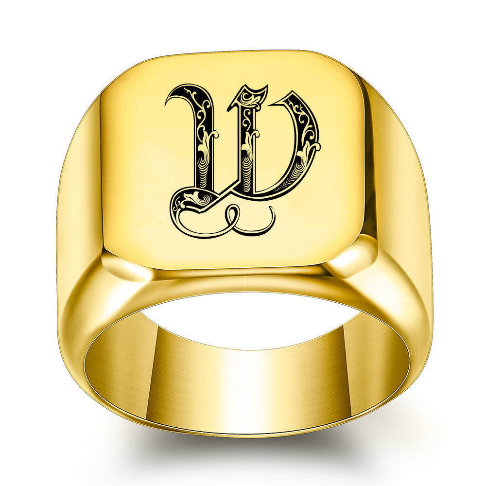 Classic Initial Ring | Gold