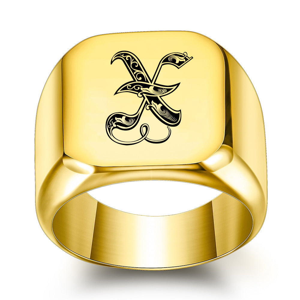 Classic Initial Ring | Gold