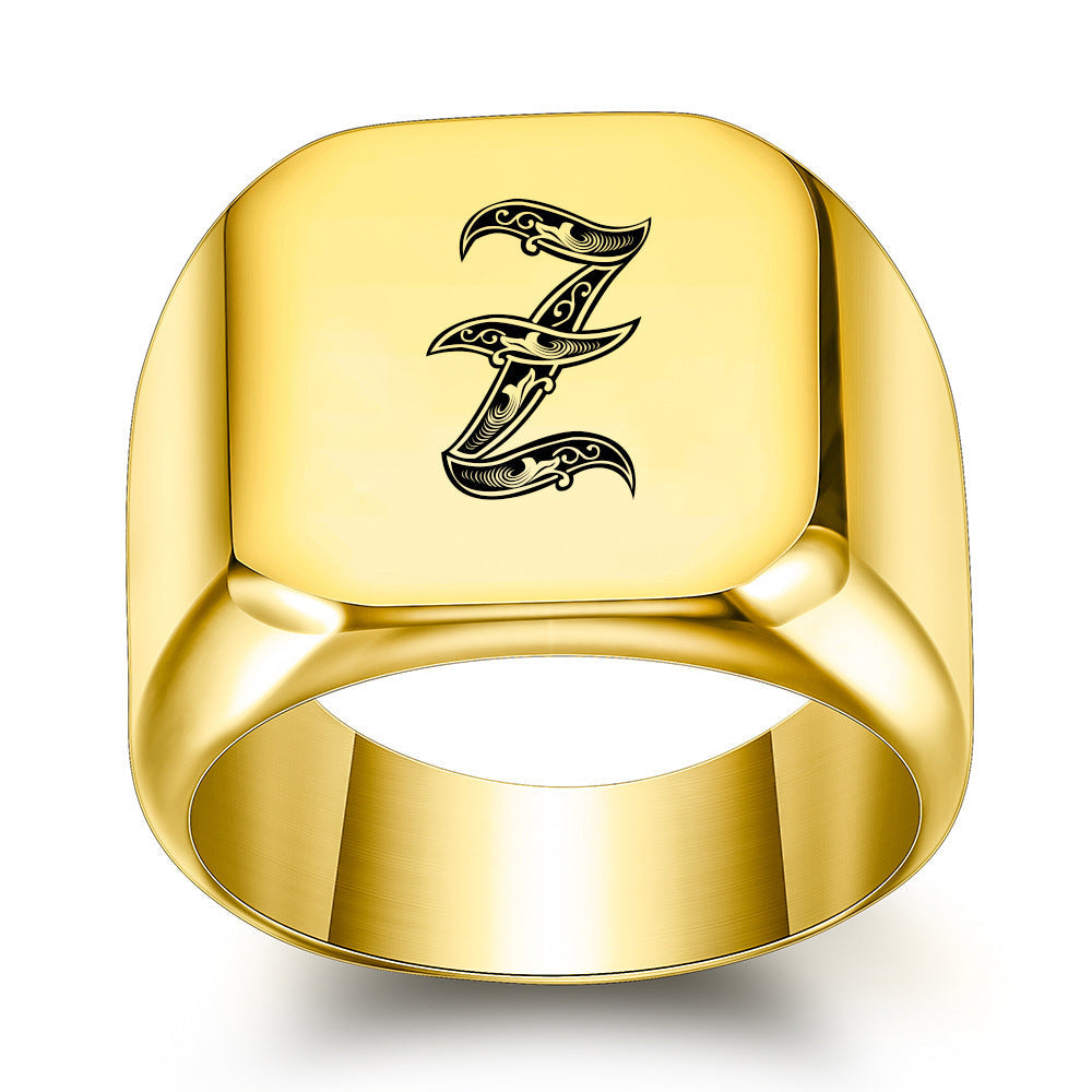 Classic Initial Ring | Gold