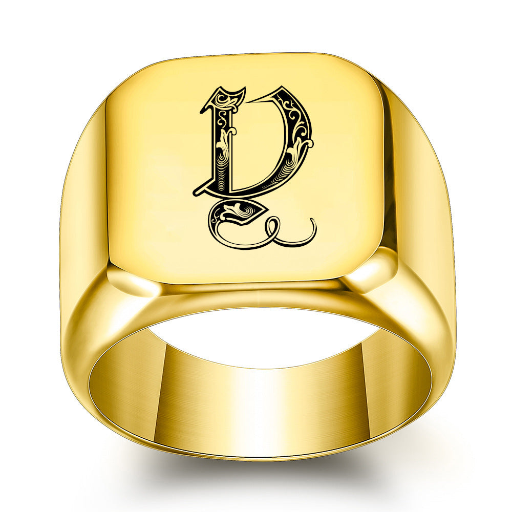 Classic Initial Ring | Gold