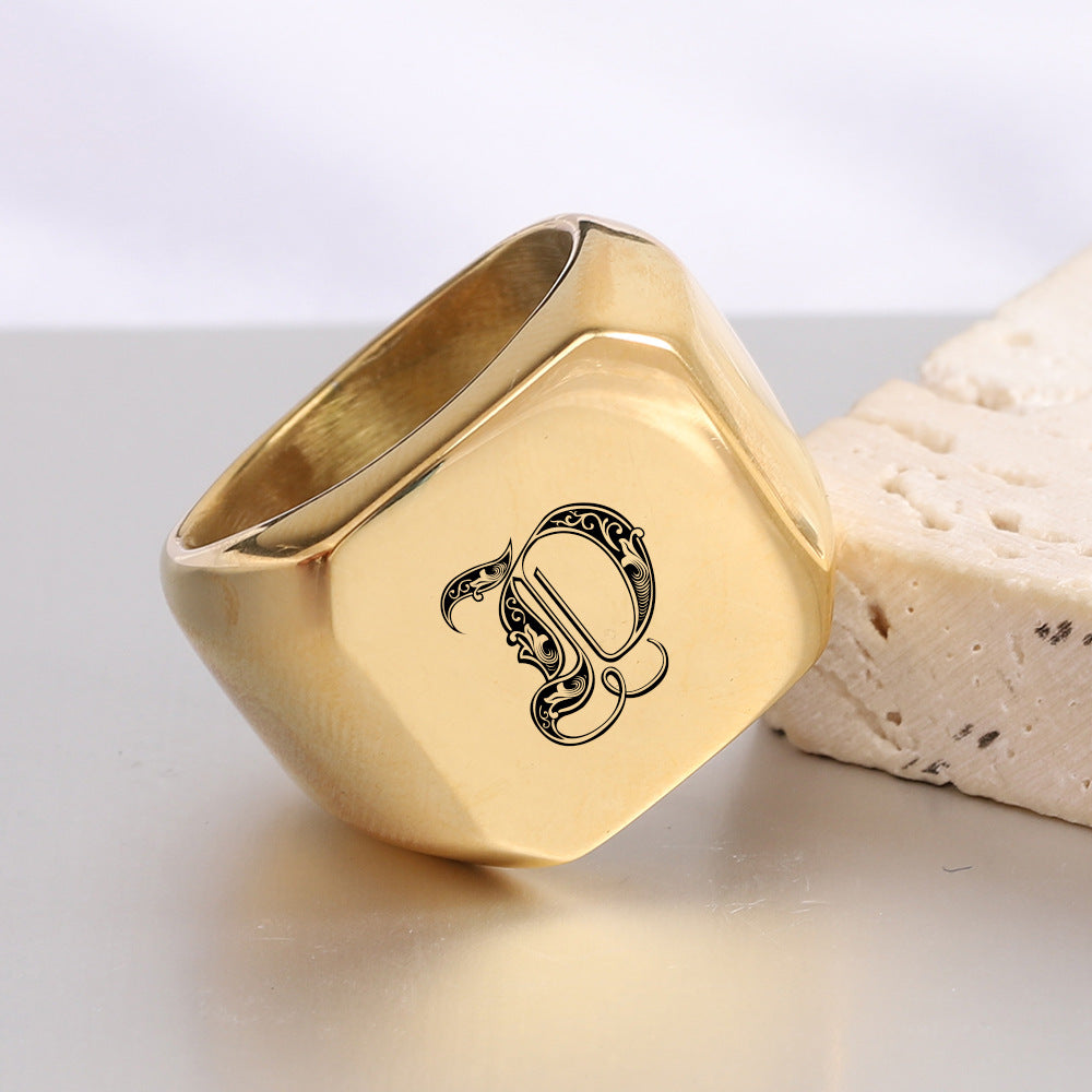 Classic Initial Ring | Gold