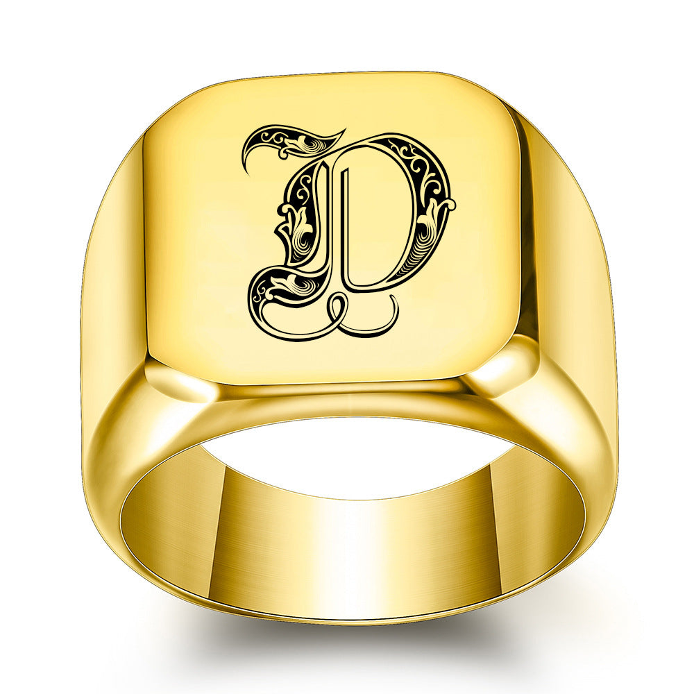 Classic Initial Ring | Gold
