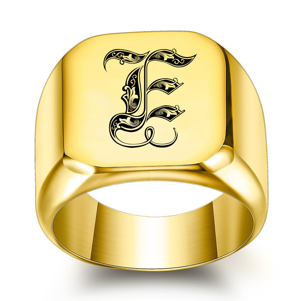 Classic Initial Ring | Gold
