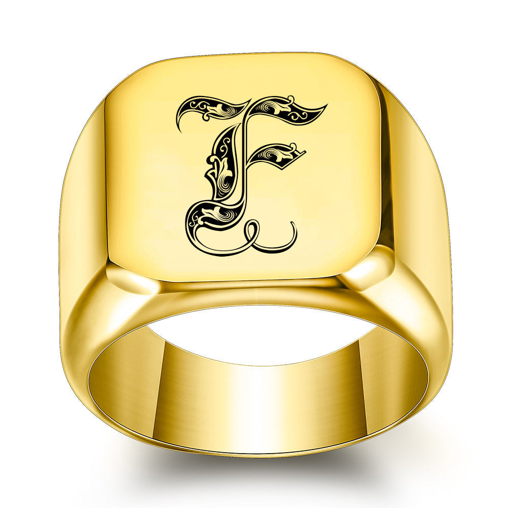 Classic Initial Ring | Gold