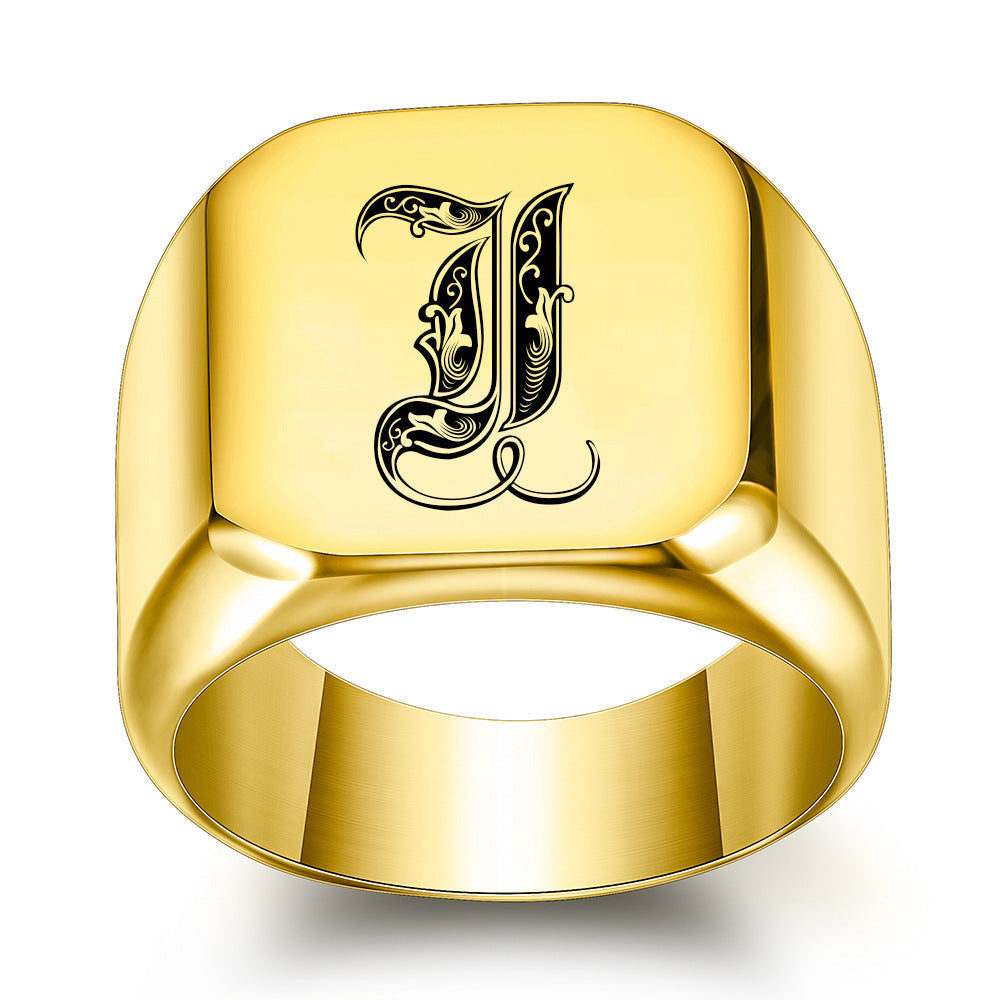 Classic Initial Ring | Gold