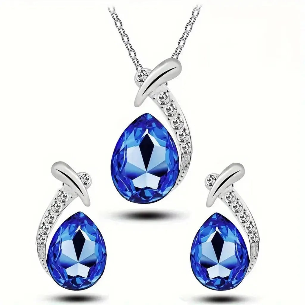 Classic Jewellery Set “Mermaid Elegance” | White Gold