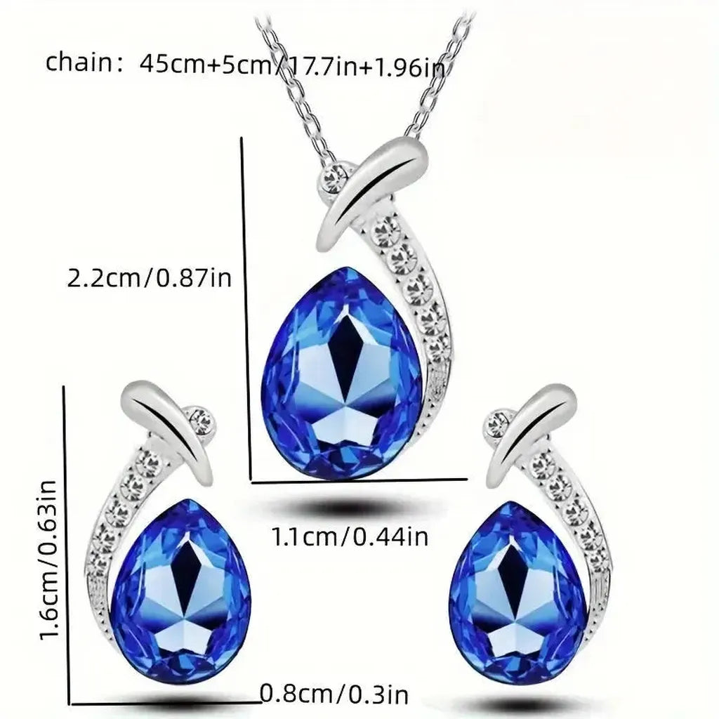 Classic Jewellery Set “Mermaid Elegance” | White Gold