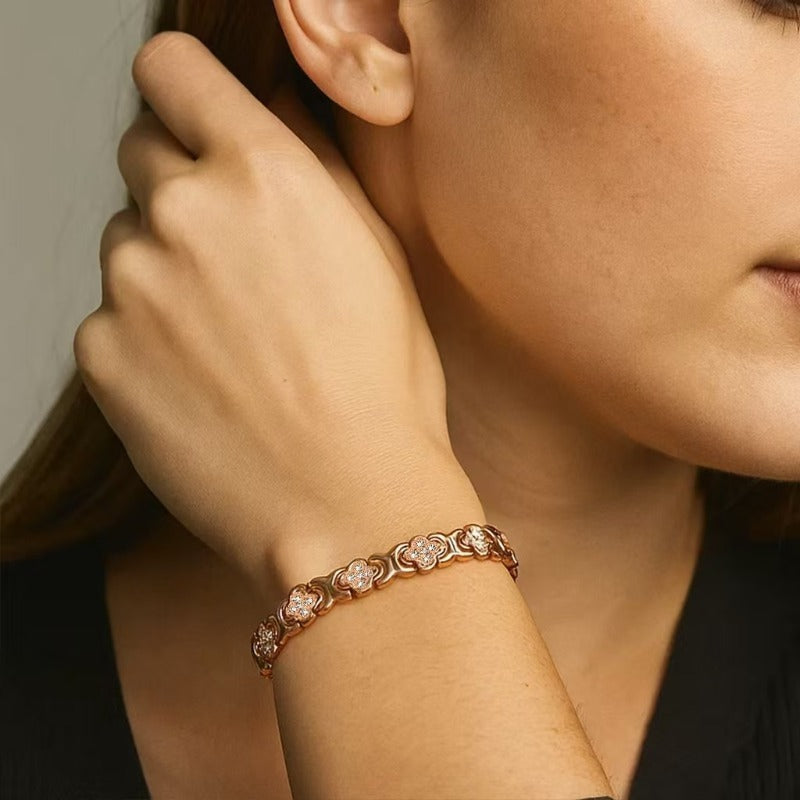 Copper Bracelet “Crystal Blossom”