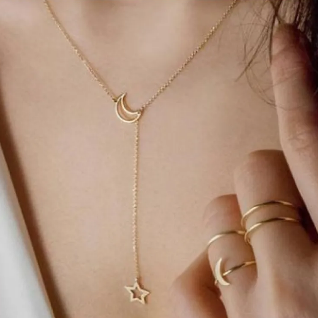 Short Necklace “Moon Star”
