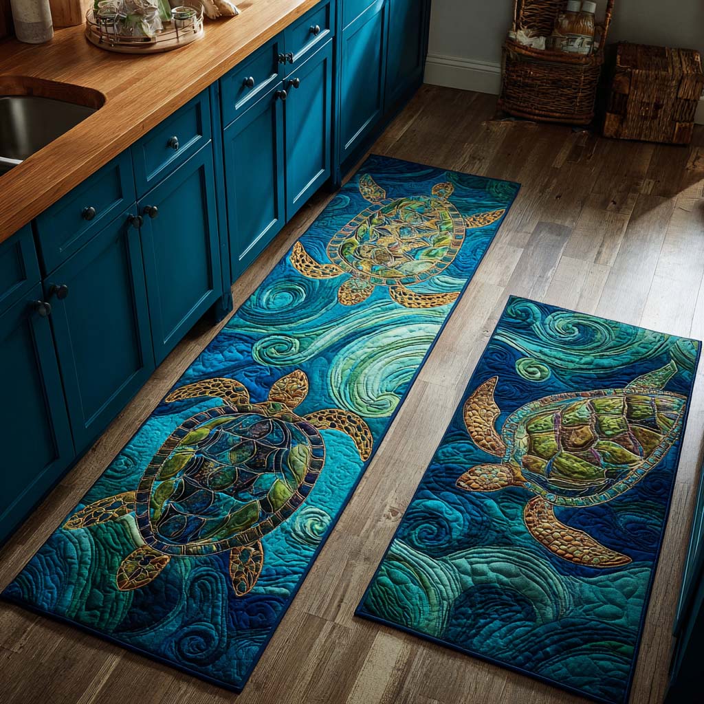 Non-Slip Kitchen Rug – Kitchen Floor Sea Turtle