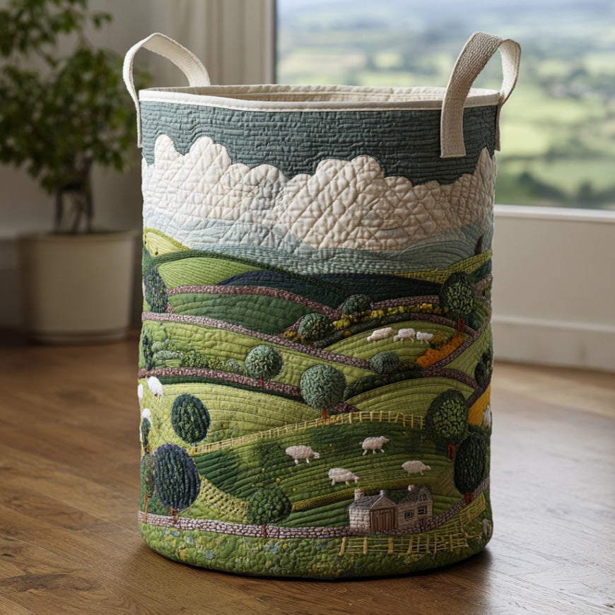 Quilted Laundry Basket in Sheep Shape