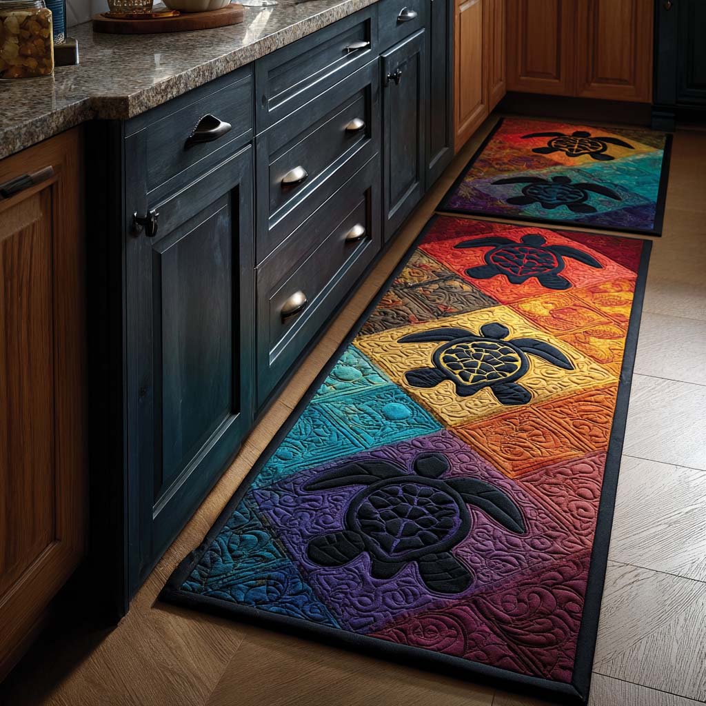 Non-Slip Kitchen Rug – Kitchen Floor Sea Turtle