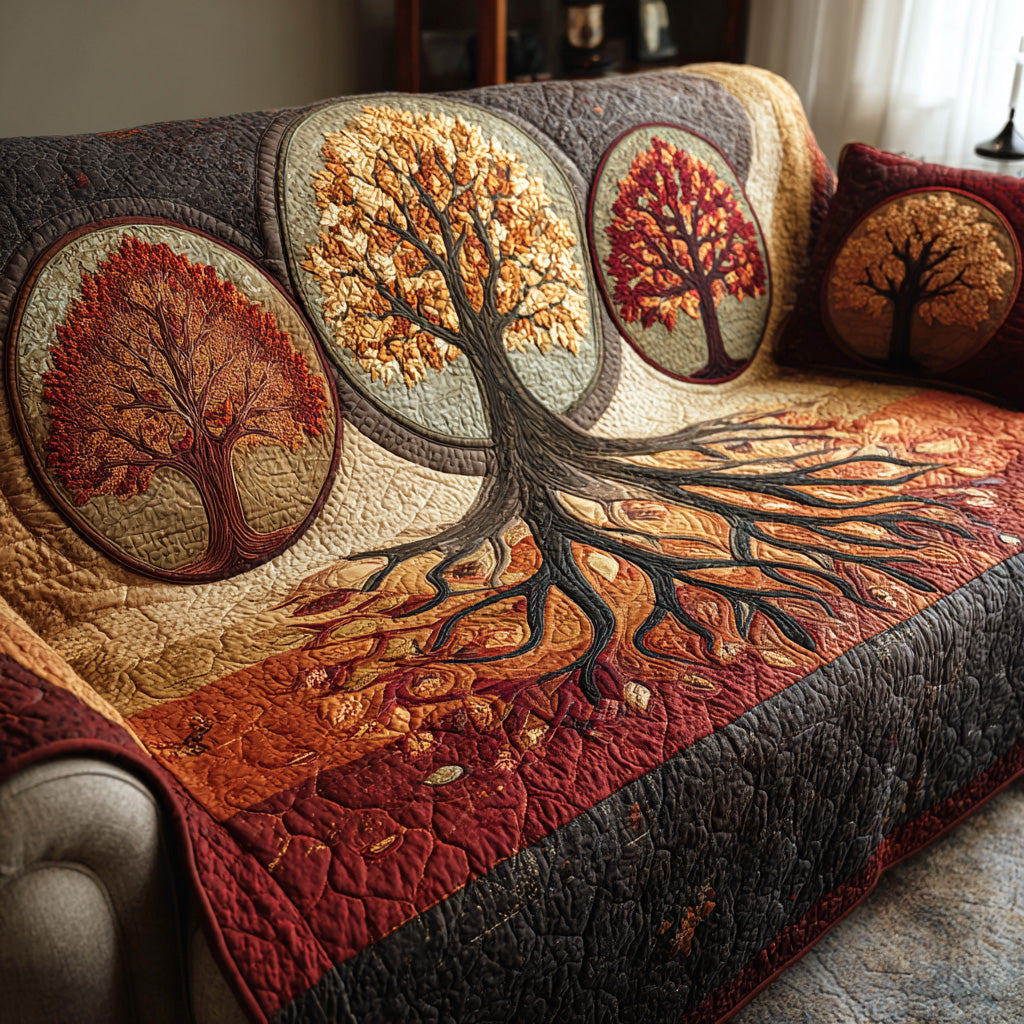 Quilted Sofa Cover – with Tree of Life