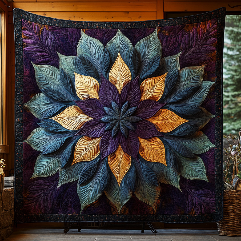 Quilted Blanket – Majestic Sunflower