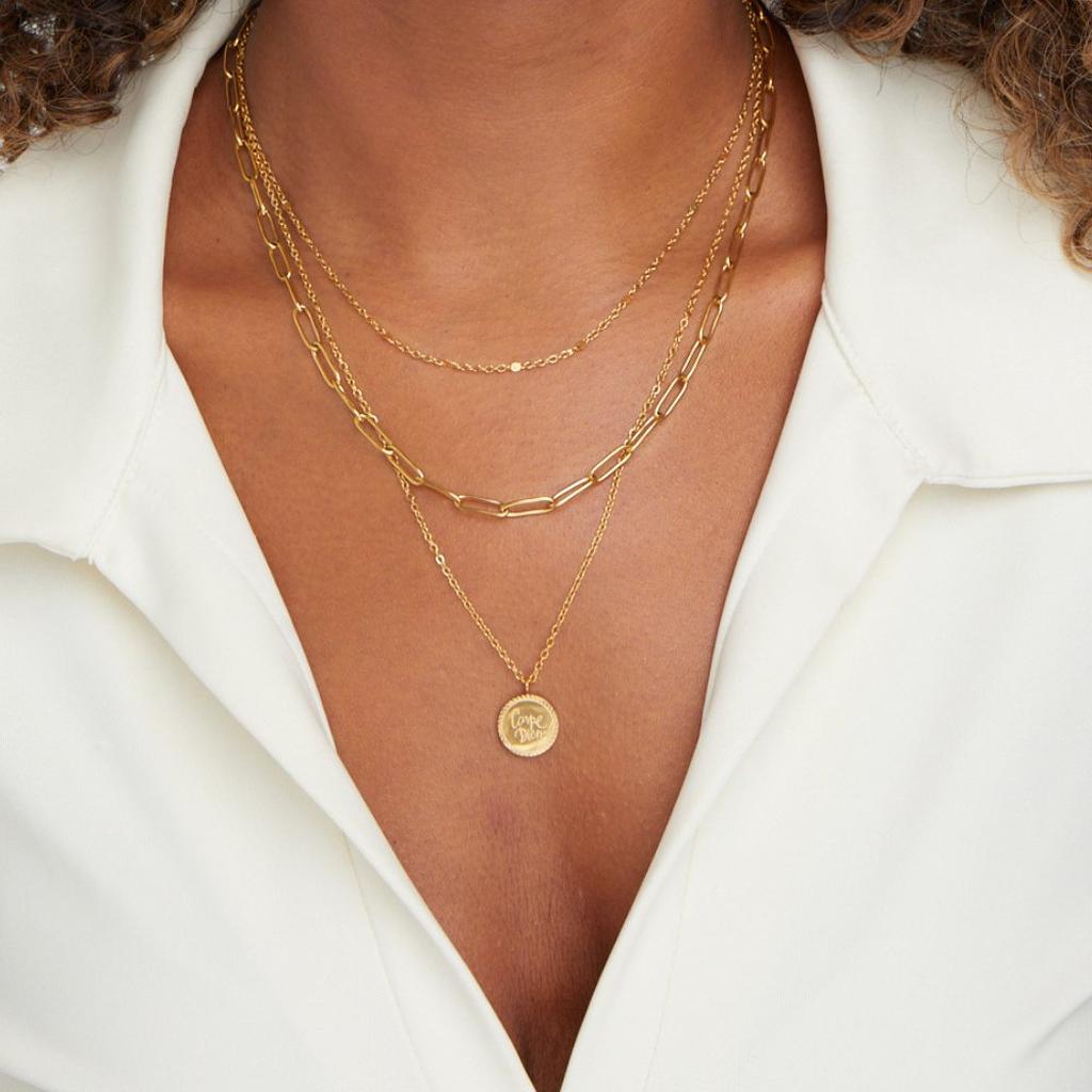 Layered Necklace with Coins “Janie”
