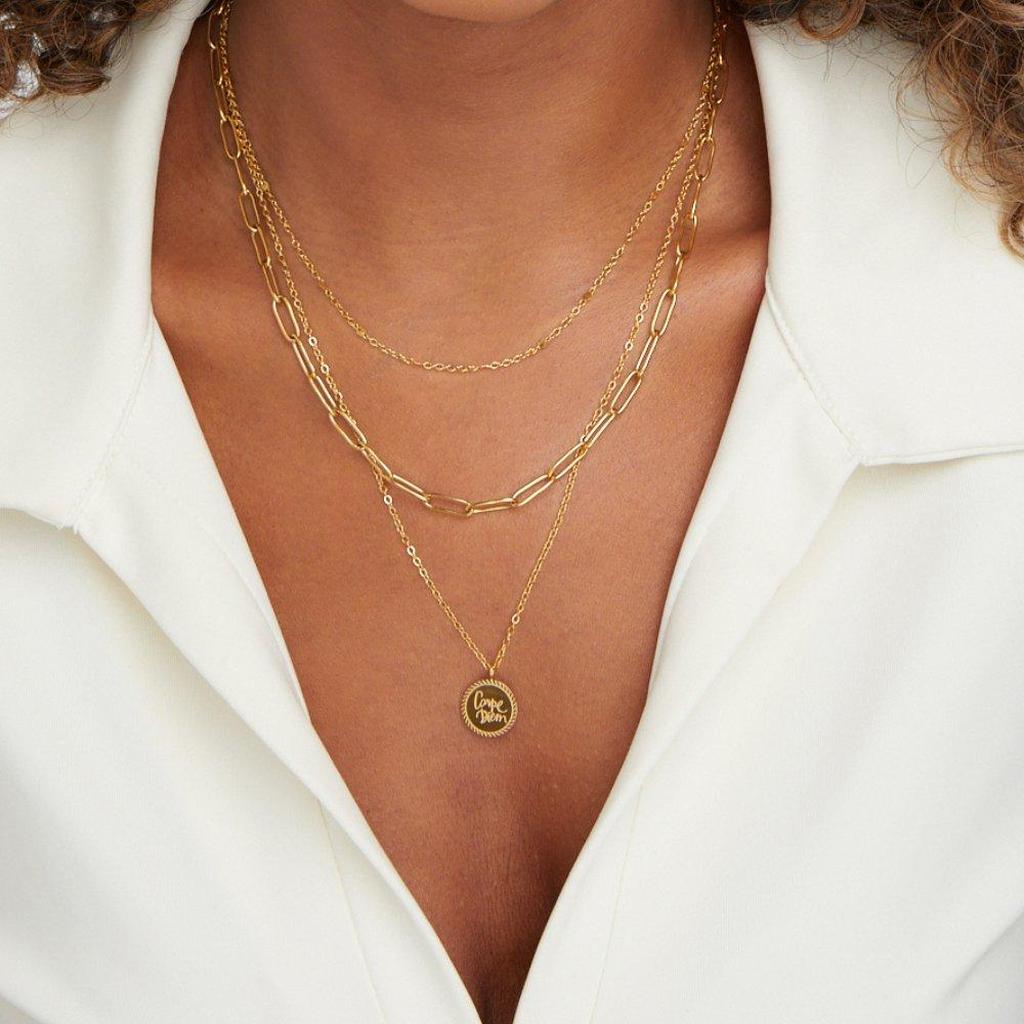 Layered Necklace with Coins “Janie”