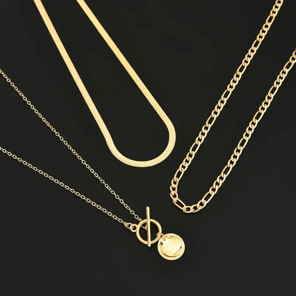 Layered Necklace with Coins
