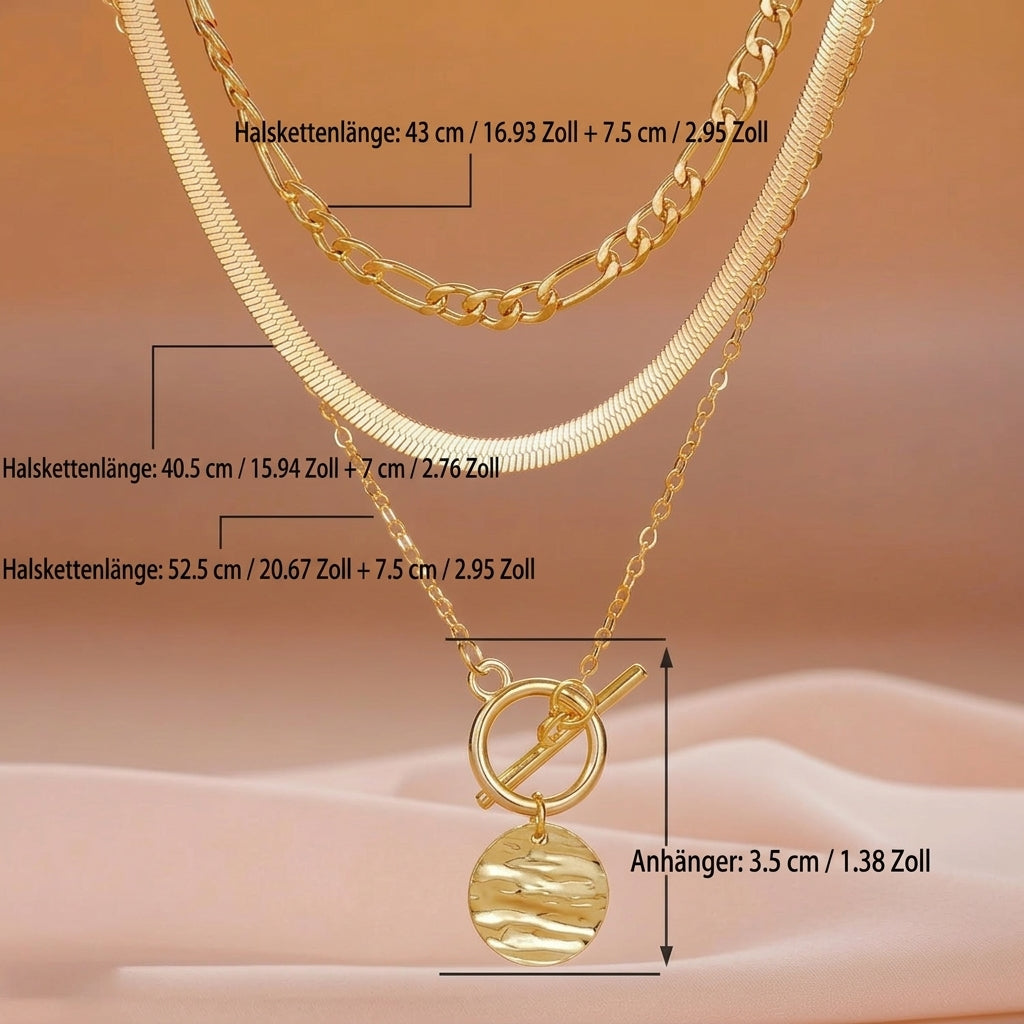 Layered Necklace with Coins