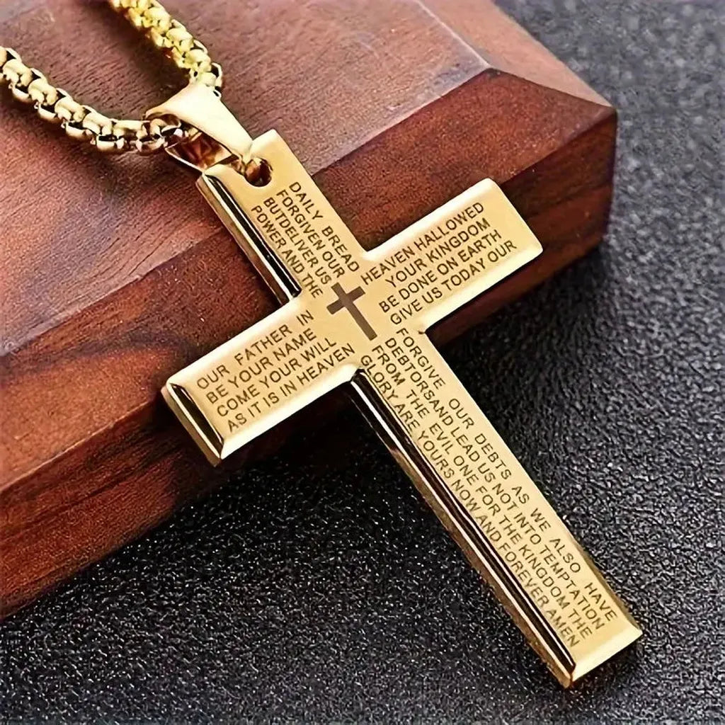 Modern Unisex Necklace with Cross Pendant