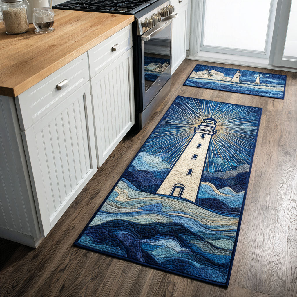 Non-Slip Kitchen Rug – Lighthouse in the Morning