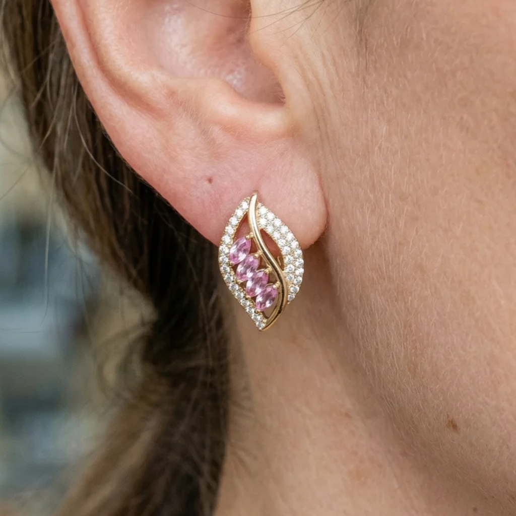 Nadia Earrings “Moonlit Blossoms” | Gold