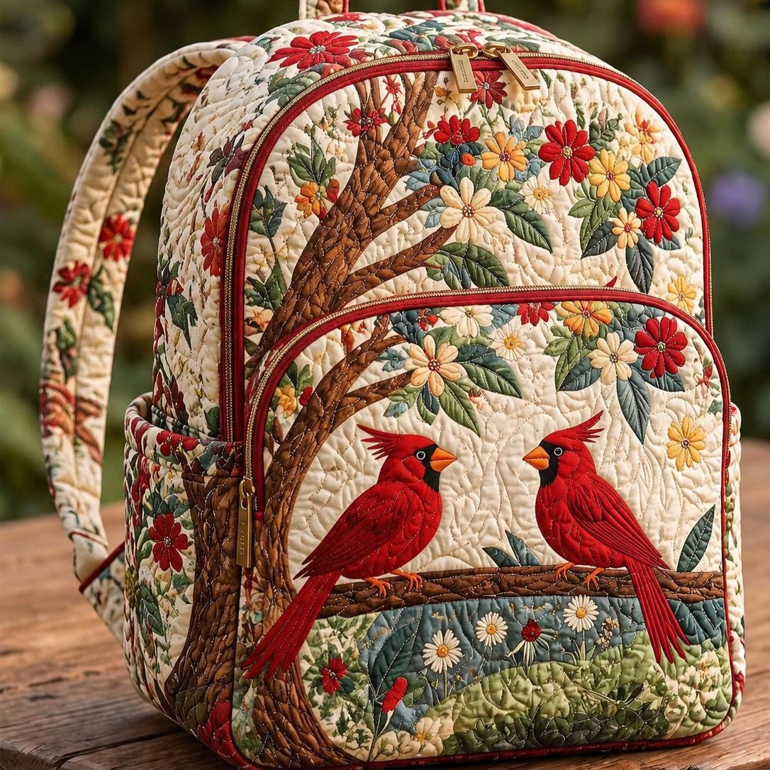 Quilted Backpack – Cardinal Pair