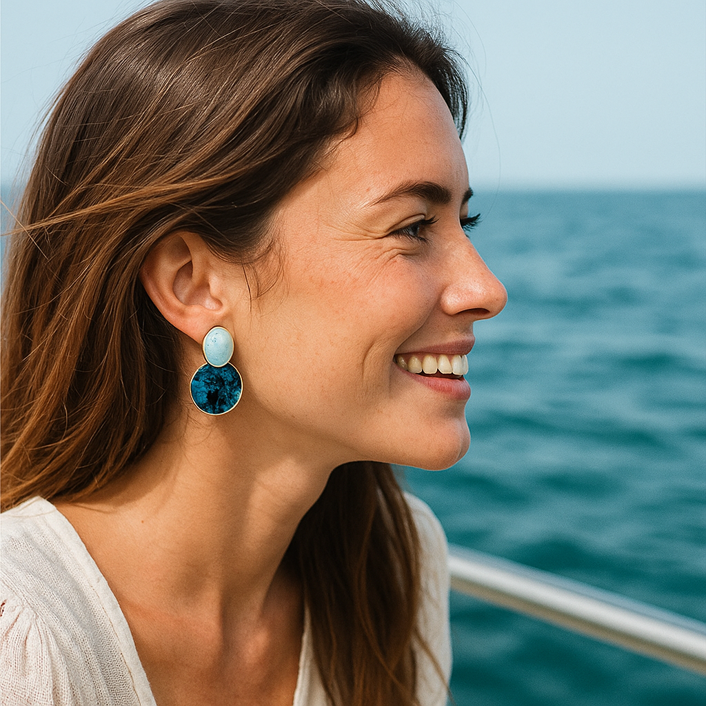 Earrings “Sky and Seabed”